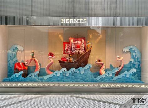 hermes display window|hermes visual merchandising.